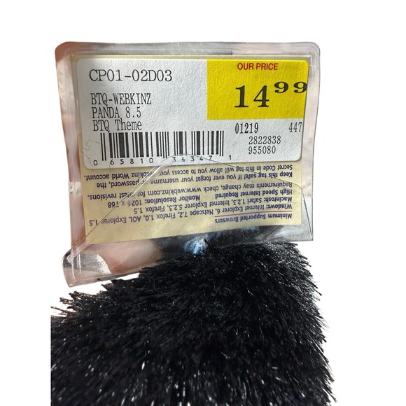 Ganz Webkinz Panda Bear HM111 Plush Stuffed Animal Bear Sealed Unused Code NWT - Picture 4 of 6